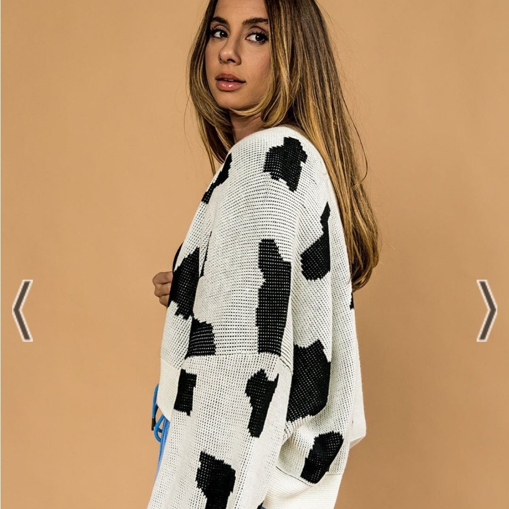 Dressed in Lala cow print cardigan